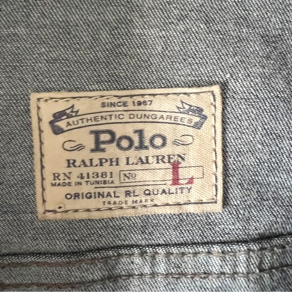 Polo Ralph Lauren Bronze Metallic Trucker Denim Jacket | LARGE - Picture 7 of 9